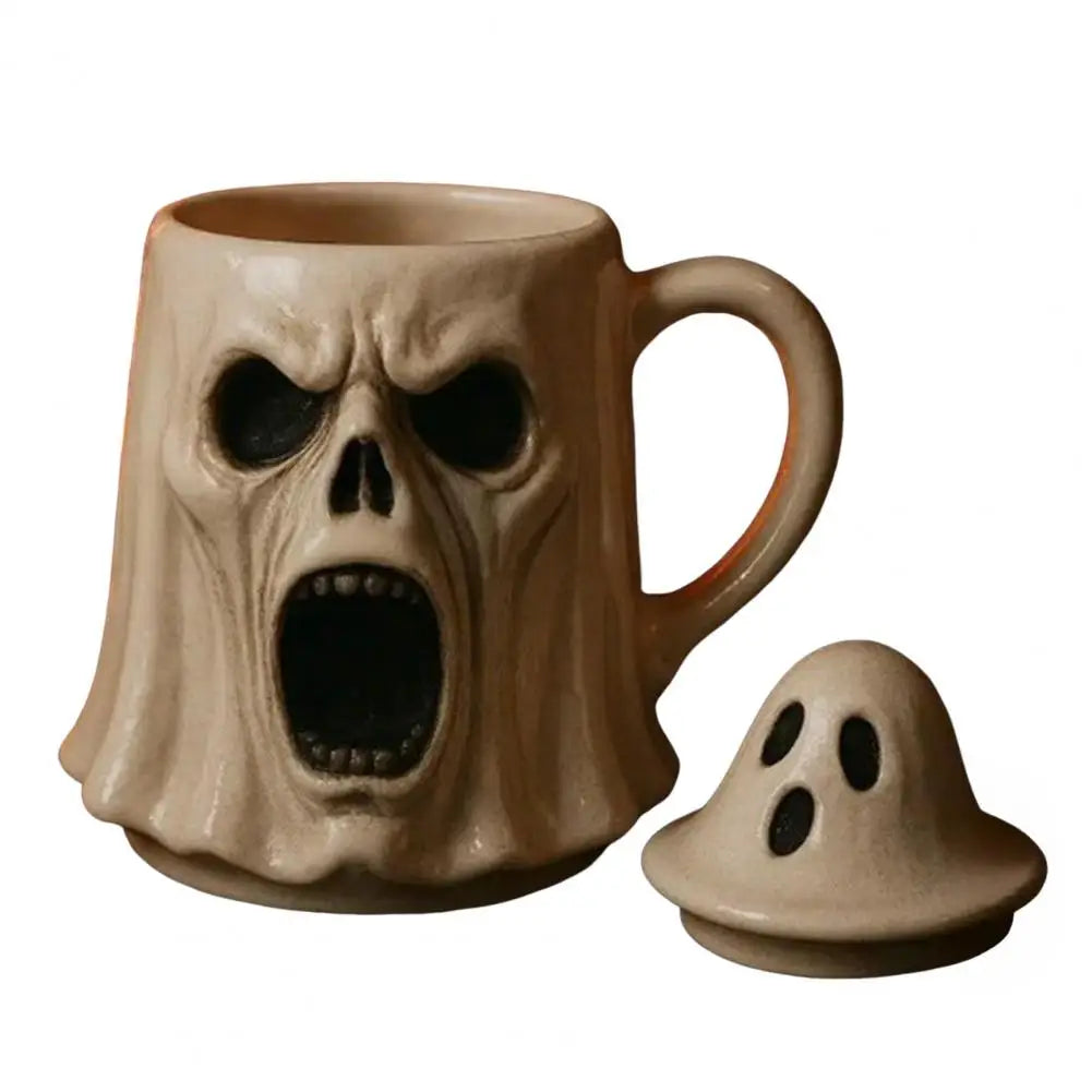 Halloween Ghost Face Mug Spooky Halloween Mug Set 3d Ghost Pumpkin Face Coffee Cup Pumpkin Scream Mug for Espresso Tea Coffee 7