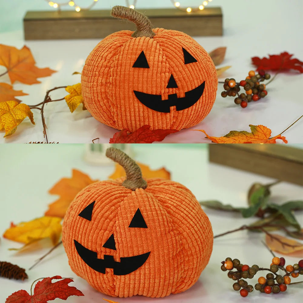 Halloween Grimace Pumpkin Ornaments Artificial Pumpkin Rustic Harvest Decor Faux Pumpkin Plant Decorations for Fall Festivities 2