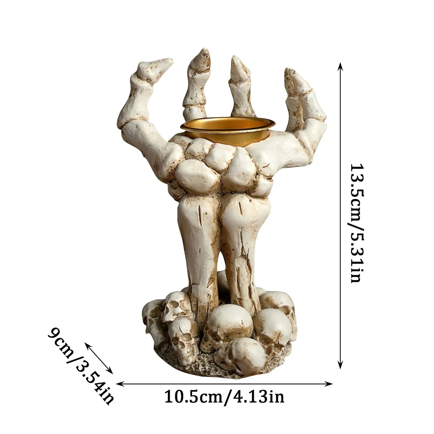Halloween Hand Shape Candle Holder Ornament Desktop Creative Home Craft Horror Atmosphere Halloween Party Festival Gift 1
