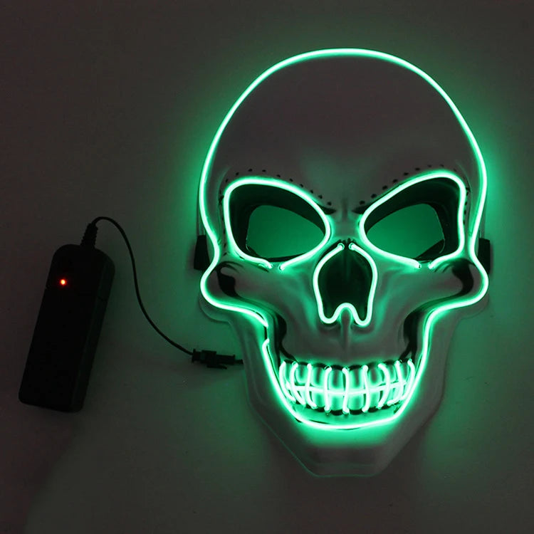 Halloween Horror Skull Mask LED Cold Light Mask LED Halloween Mask Cosplay Mask Halloween Party Decoration Luminous Skull Masks 11