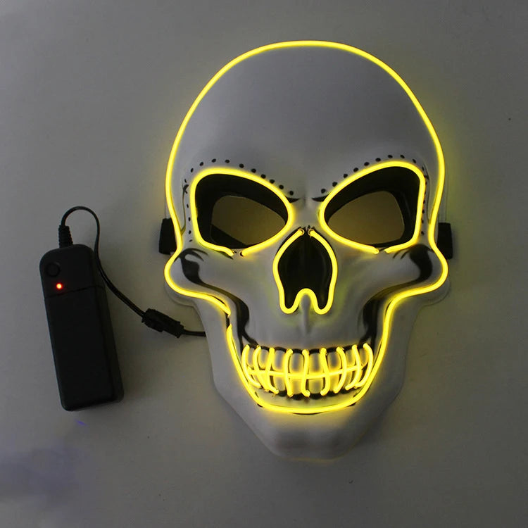 Halloween Horror Skull Mask LED Cold Light Mask LED Halloween Mask Cosplay Mask Halloween Party Decoration Luminous Skull Masks 13