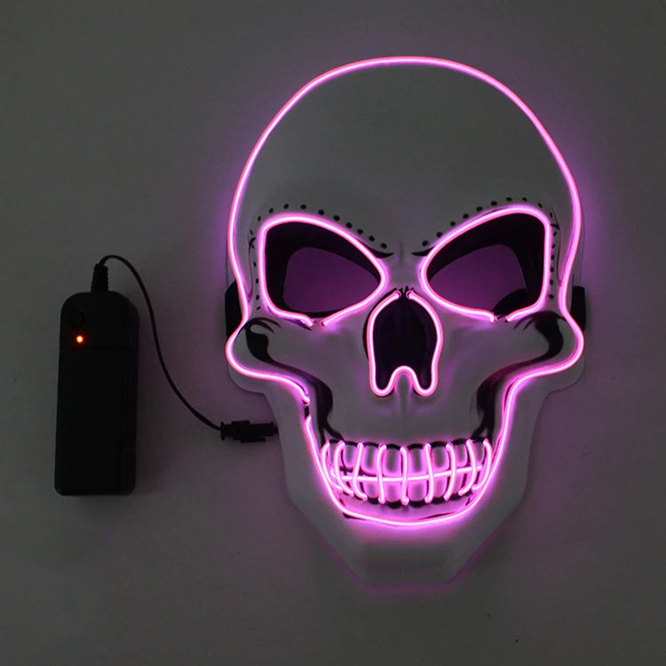 Halloween Horror Skull Mask LED Cold Light Mask LED Halloween Mask Cosplay Mask Halloween Party Decoration Luminous Skull Masks 8