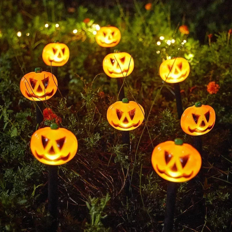 Halloween Jack-o-lantern Solar Energy Charge Lamp Outdoor Waterproof Garden Yard Landscape Decoration Light Fest Pumpkin Lamp 2