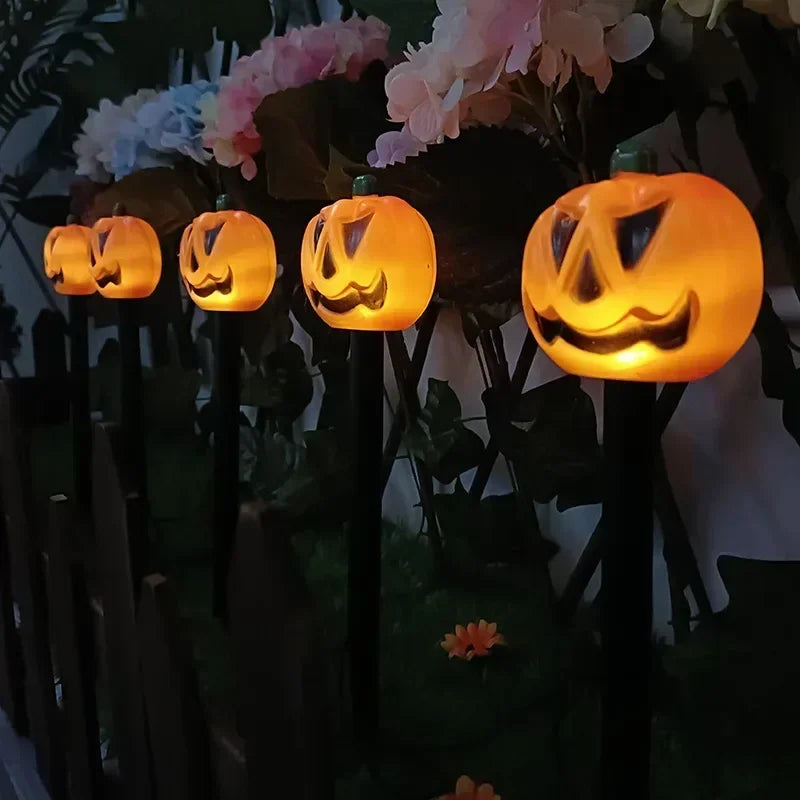 Halloween Jack-o-lantern Solar Energy Charge Lamp Outdoor Waterproof Garden Yard Landscape Decoration Light Fest Pumpkin Lamp 3