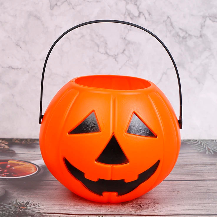 Halloween Party Props Plastic Pumpkin Bucket Decorate Halloween Decoration 10
