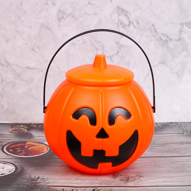 Halloween Party Props Plastic Pumpkin Bucket Decorate Halloween Decoration 12