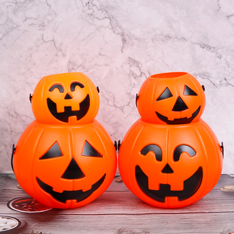 Halloween Party Props Plastic Pumpkin Bucket Decorate Halloween Decoration 2