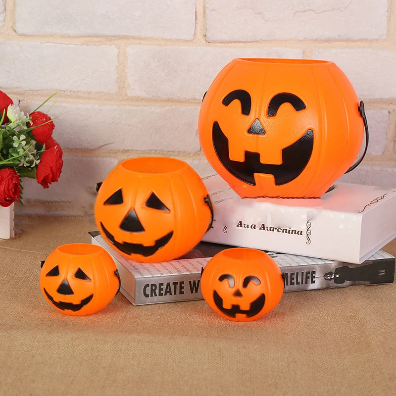 Halloween Party Props Plastic Pumpkin Bucket Decorate Halloween Decoration 3