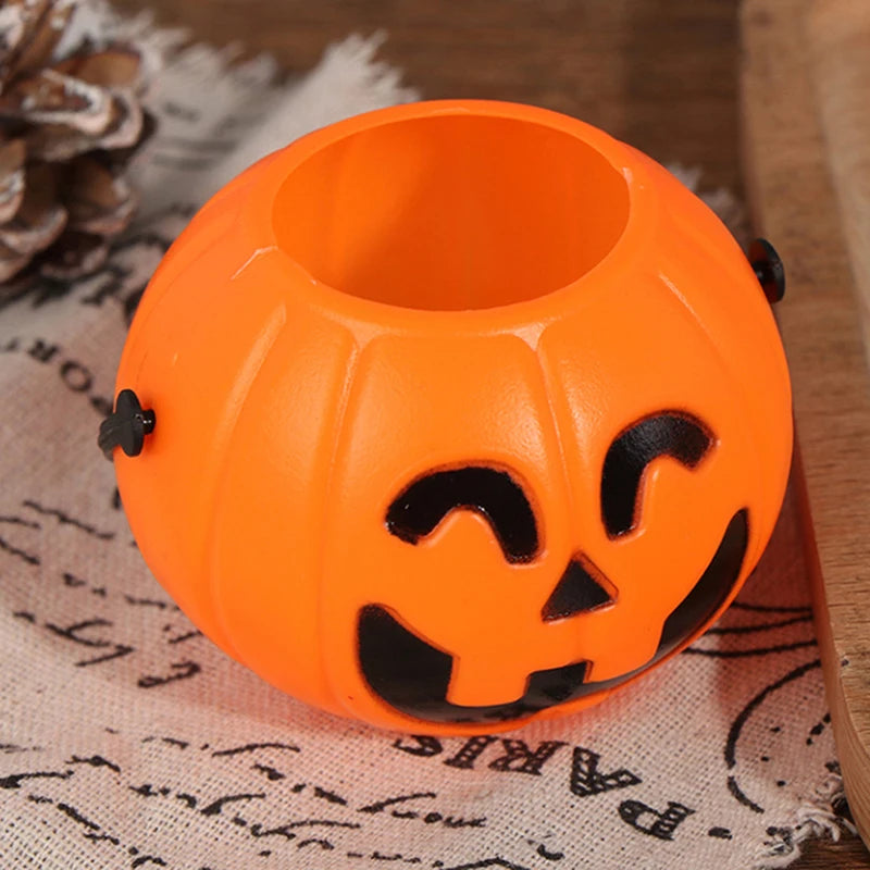 Halloween Party Props Plastic Pumpkin Bucket Decorate Halloween Decoration 4