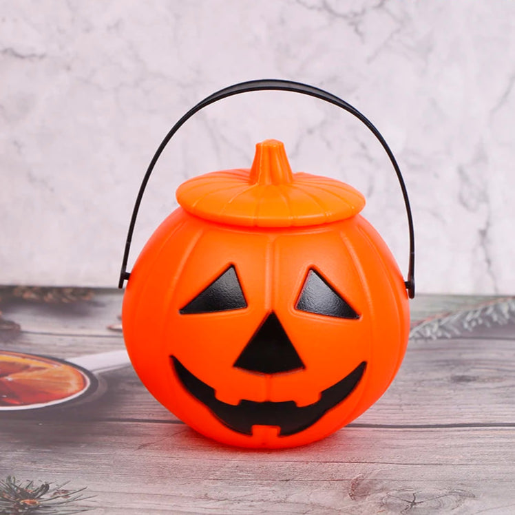 Halloween Party Props Plastic Pumpkin Bucket Decorate Halloween Decoration 7