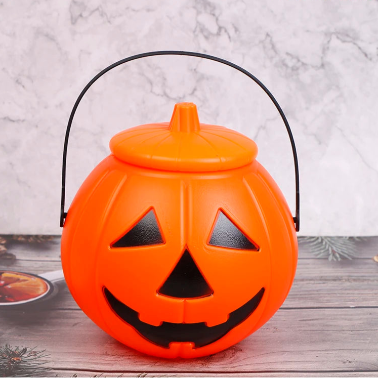 Halloween Party Props Plastic Pumpkin Bucket Decorate Halloween Decoration 8