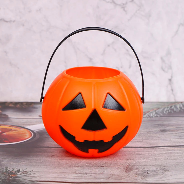 Halloween Party Props Plastic Pumpkin Bucket Decorate Halloween Decoration 9