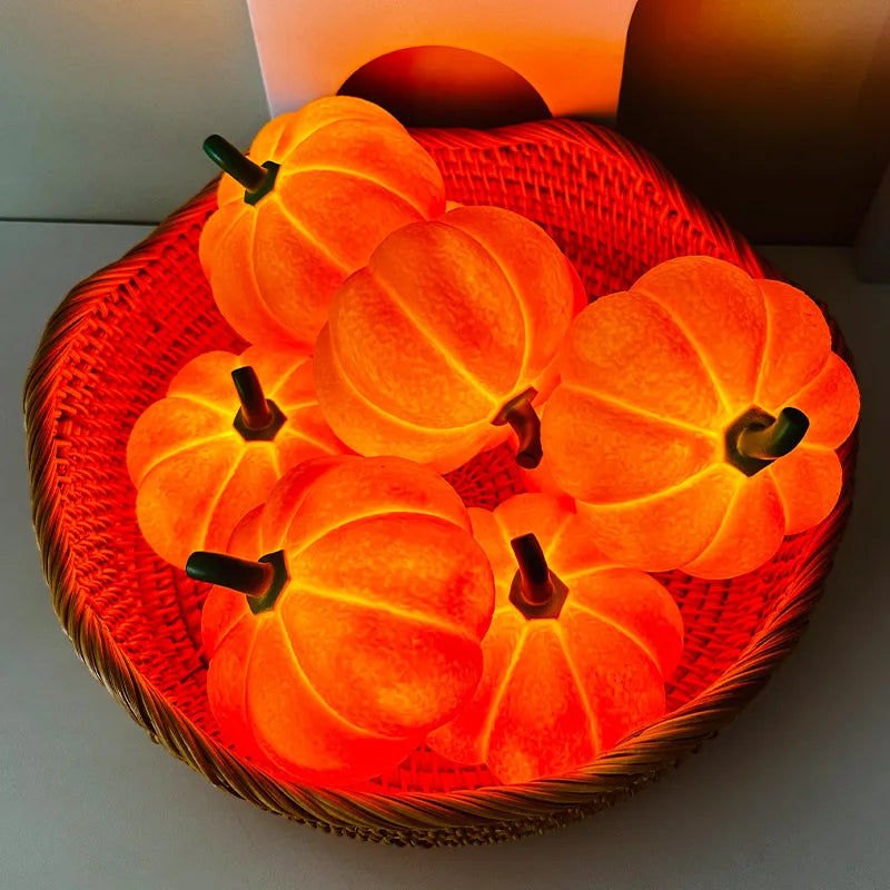 Halloween Pumpkin LED Night Light Battery Powered Warm Lantern For Kids Bedroom Decor Trick or Treat Party Home Holiday Decor 0
