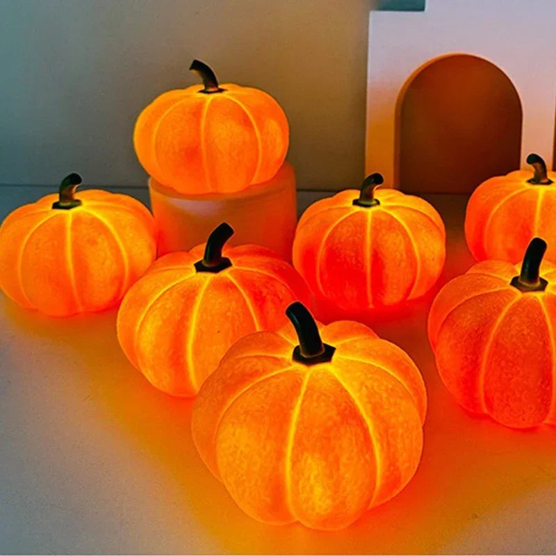 Halloween Pumpkin LED Night Light Battery Powered Warm Lantern For Kids Bedroom Decor Trick or Treat Party Home Holiday Decor 1