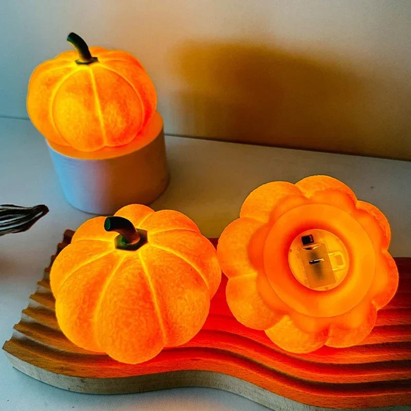 Halloween Pumpkin LED Night Light Battery Powered Warm Lantern For Kids Bedroom Decor Trick or Treat Party Home Holiday Decor 2