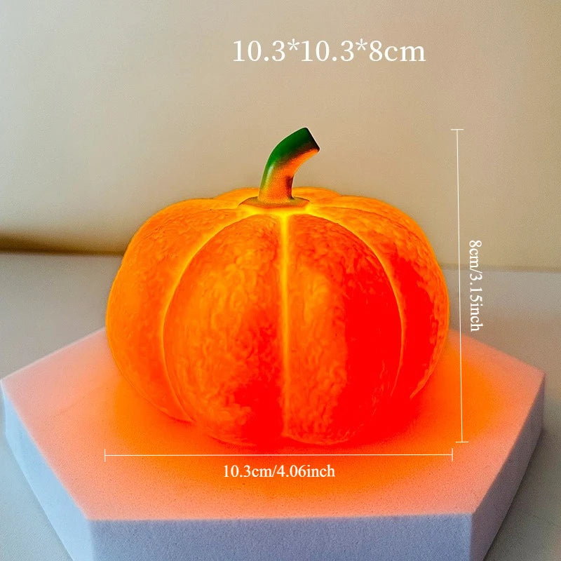 Halloween Pumpkin LED Night Light Battery Powered Warm Lantern For Kids Bedroom Decor Trick or Treat Party Home Holiday Decor 6