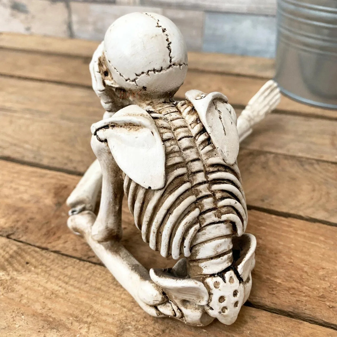 Halloween Resin Skeleton Ornaments Skull Decoration Halloween Outdoor Party Courtyard Decoration Props Pastoral Style Skull 2