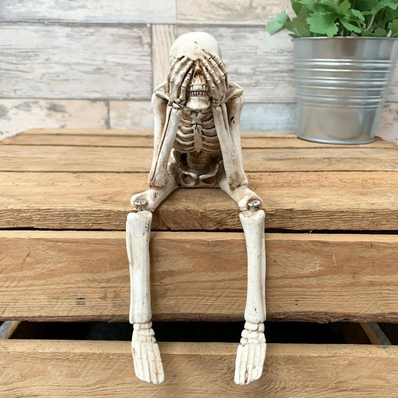 Halloween Resin Skeleton Ornaments Skull Decoration Halloween Outdoor Party Courtyard Decoration Props Pastoral Style Skull 3