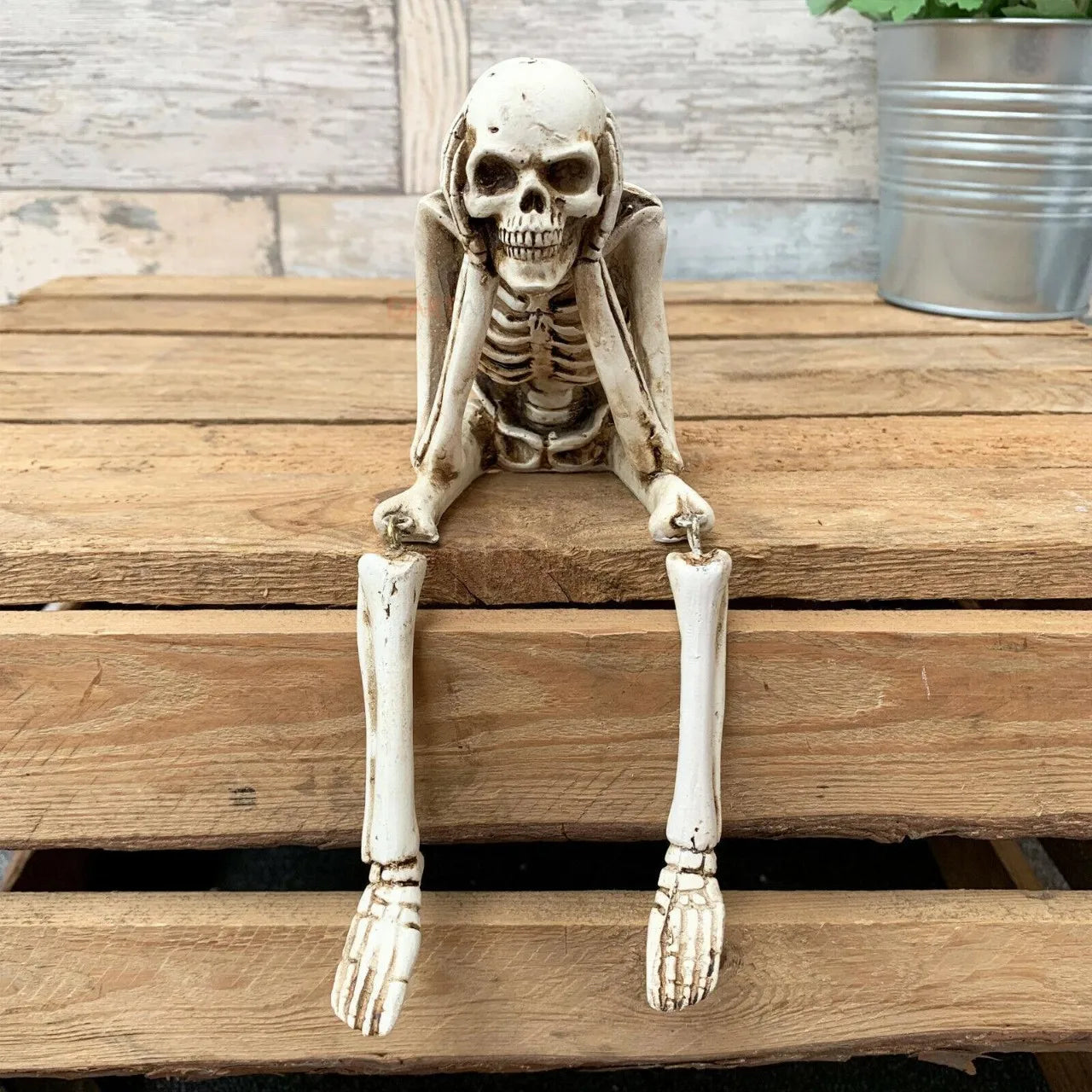 Halloween Resin Skeleton Ornaments Skull Decoration Halloween Outdoor Party Courtyard Decoration Props Pastoral Style Skull 4