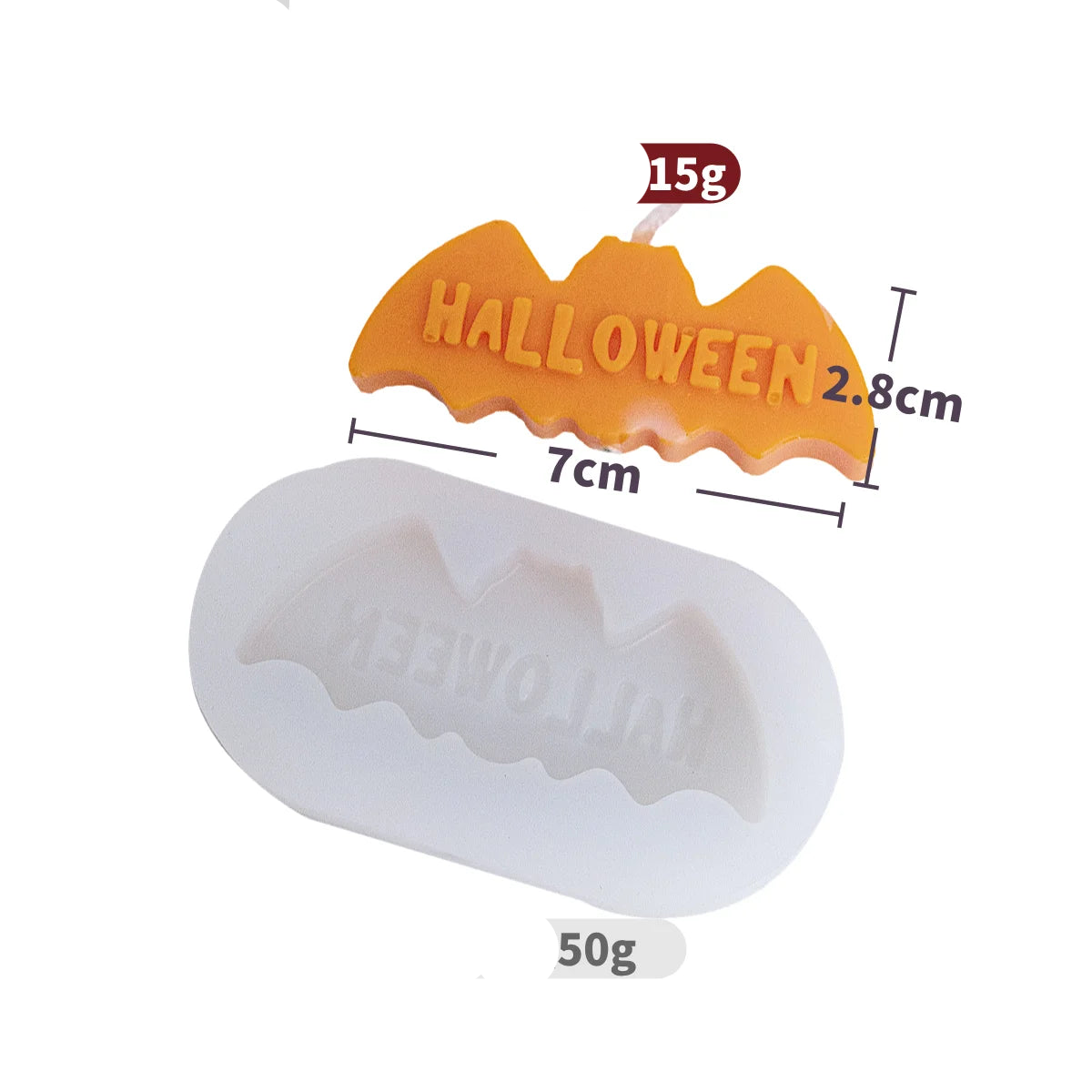 LuxRoyale Halloween Silicone Soap Candle Mold Ghost Pumpkin DIY Aromatherapy Decor