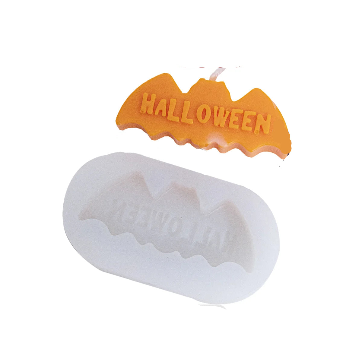 Halloween Silicone Soap Mold Diy Scented Candle Making Halloween Ghost Pumpkin Aromatherapy Plaster Decoration Candle Mold 11