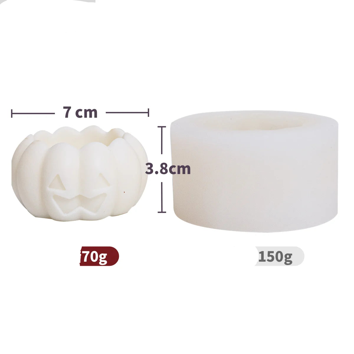 LuxRoyale Halloween Silicone Soap Candle Mold Ghost Pumpkin DIY Aromatherapy Decor