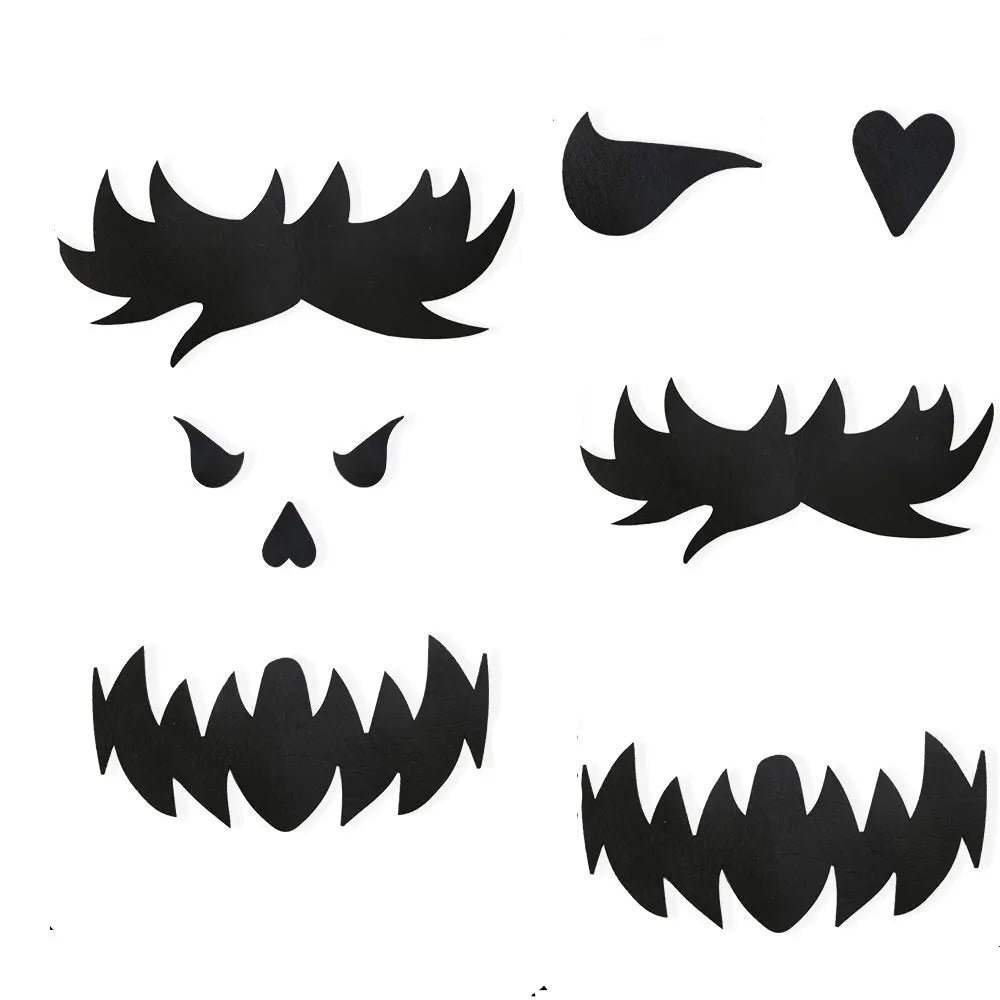Halloween decoration room door stickers window decor skeleton hand pumpkin DIY devil witch hat glass window stickers ghost 10