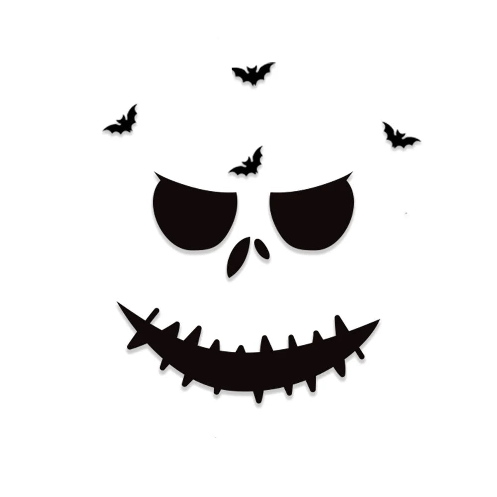 Halloween decoration room door stickers window decor skeleton hand pumpkin DIY devil witch hat glass window stickers ghost 11