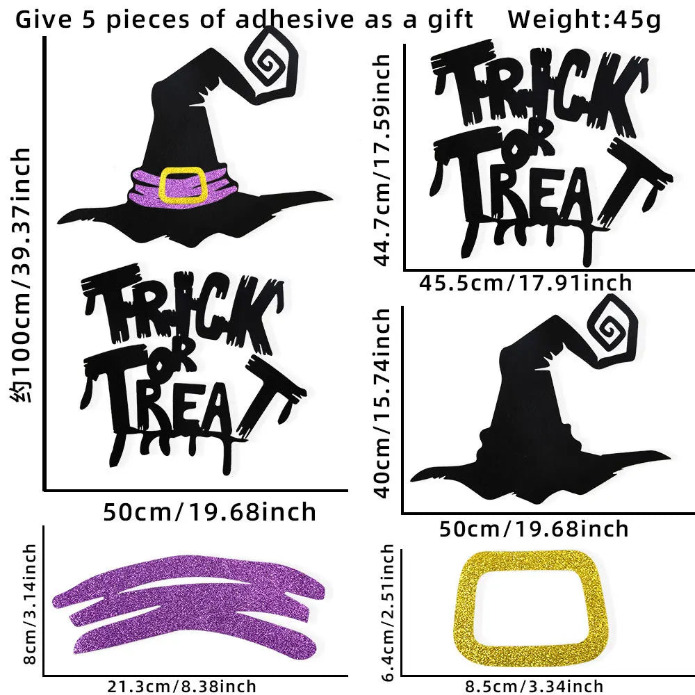 Lumora Halloween Skeleton Pumpkin Witch Ghost Window Stickers DIY Room Decor