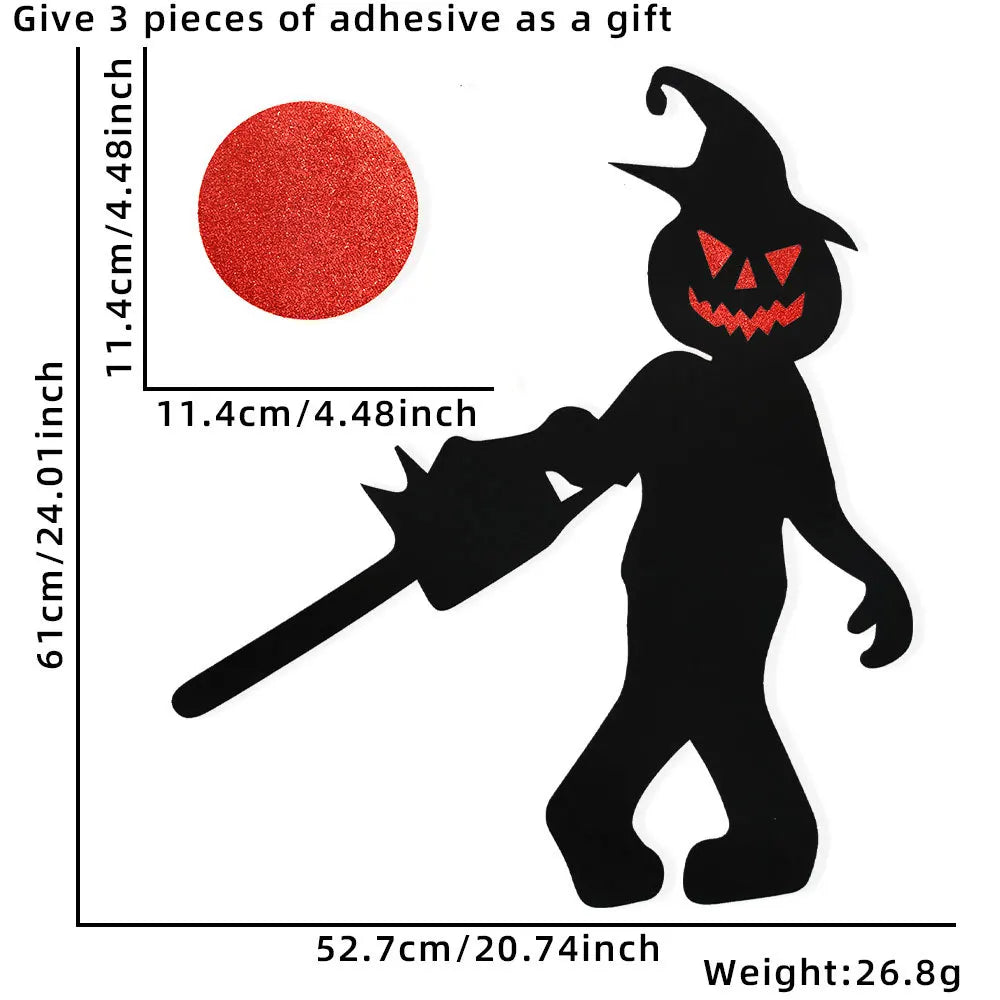 Lumora Halloween Skeleton Pumpkin Witch Ghost Window Stickers DIY Room Decor