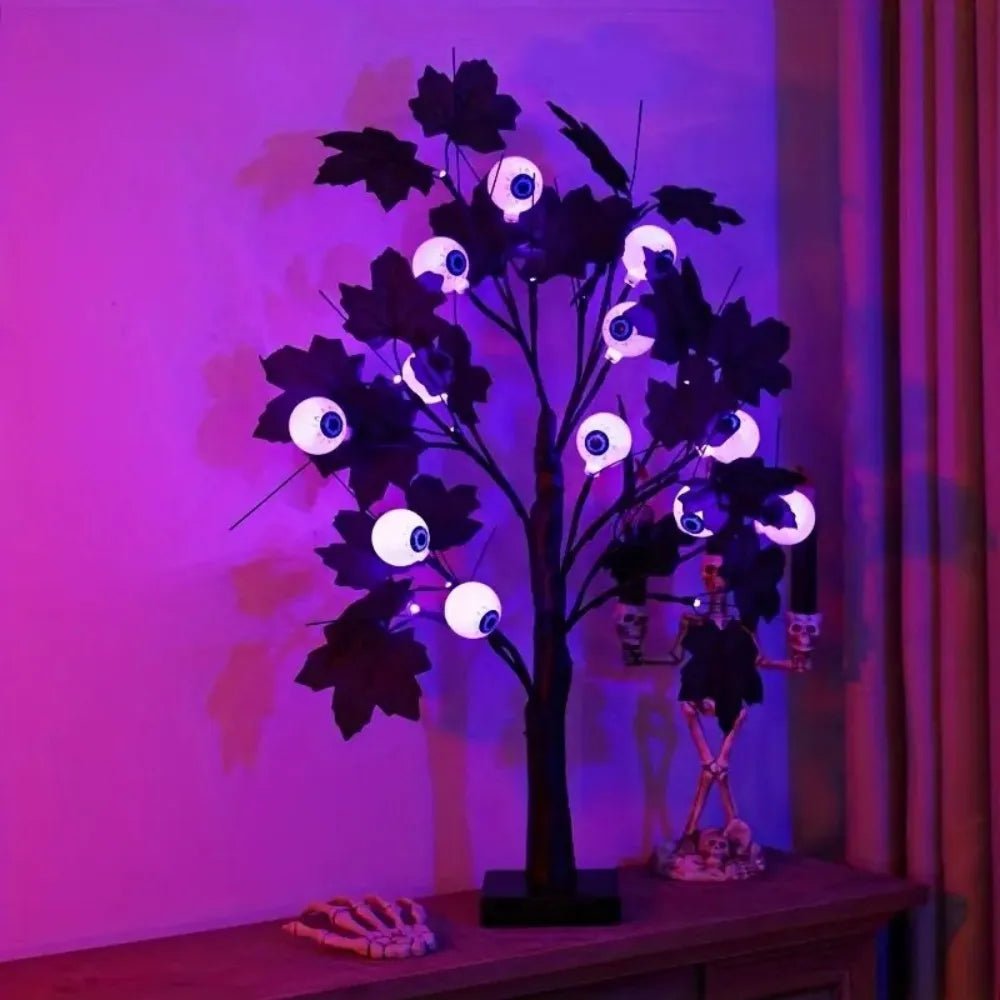 Halloween decorative eyeball LED tree light props ornament party horror scene layout atmosphere light ornament 1