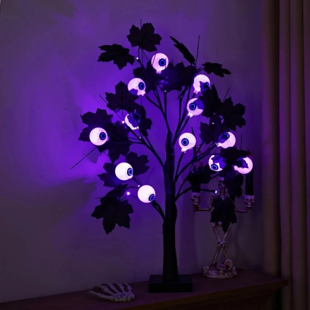 Halloween decorative eyeball LED tree light props ornament party horror scene layout atmosphere light ornament 2