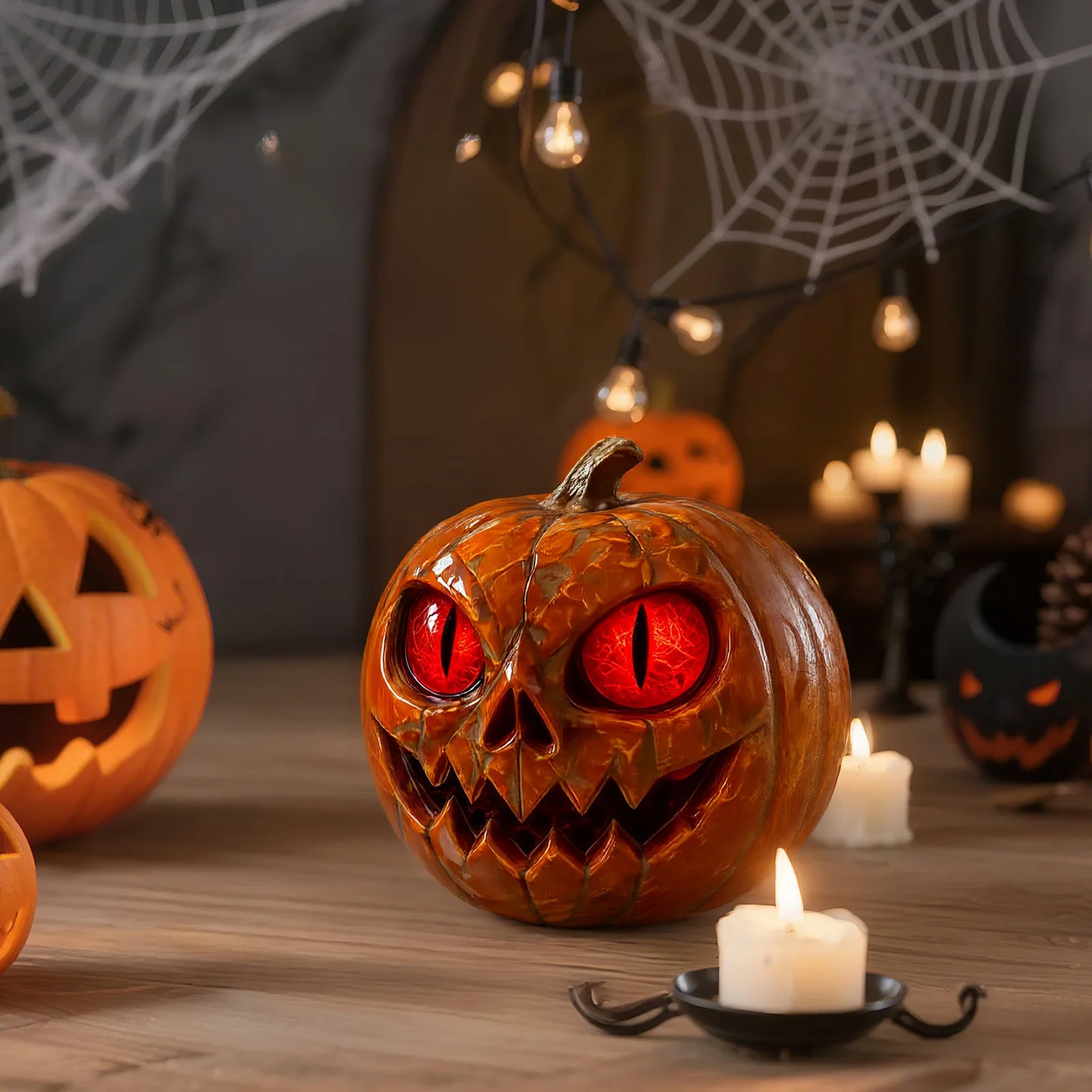 Handcrafted Resin Pumpkin Decor - Elegant Halloween Table Centerpiece, Porch Display, or Gothic Gift for Spooky Season 2