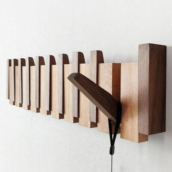 Luxora Handmade Wooden Coat Rack with Stylish Hooks