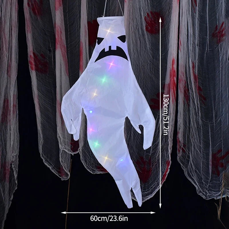 Hanging Ghost Halloween LED Luminous Ghost Children's Gift Scary Party Props Home Outdoor Courtyard Bar Hanging Decorations 1