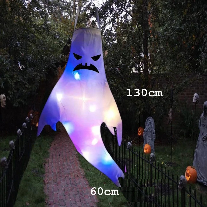 Hanging Ghost Halloween LED Luminous Ghost Children's Gift Scary Party Props Home Outdoor Courtyard Bar Hanging Decorations 9