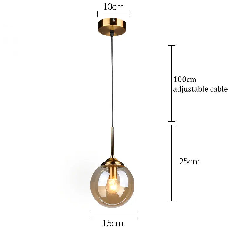Luxora Modern Nordic LED Glass Pendant Lamp for Kitchen and Dining Room