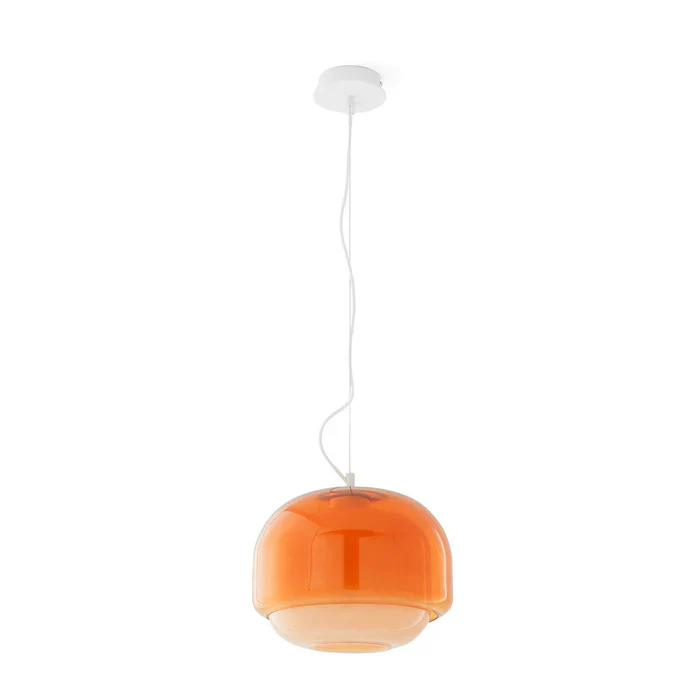 RoyaleGlow Nordic Double-Dome Glass Pendant Light - Modern Ceiling Lamp