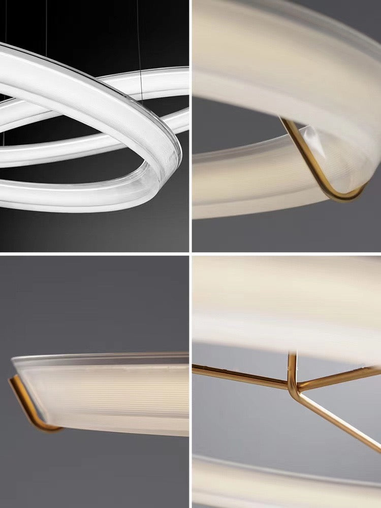 RoyaleGlow Modern LED Ring Pendant Light - Artistic Halo Chandelier