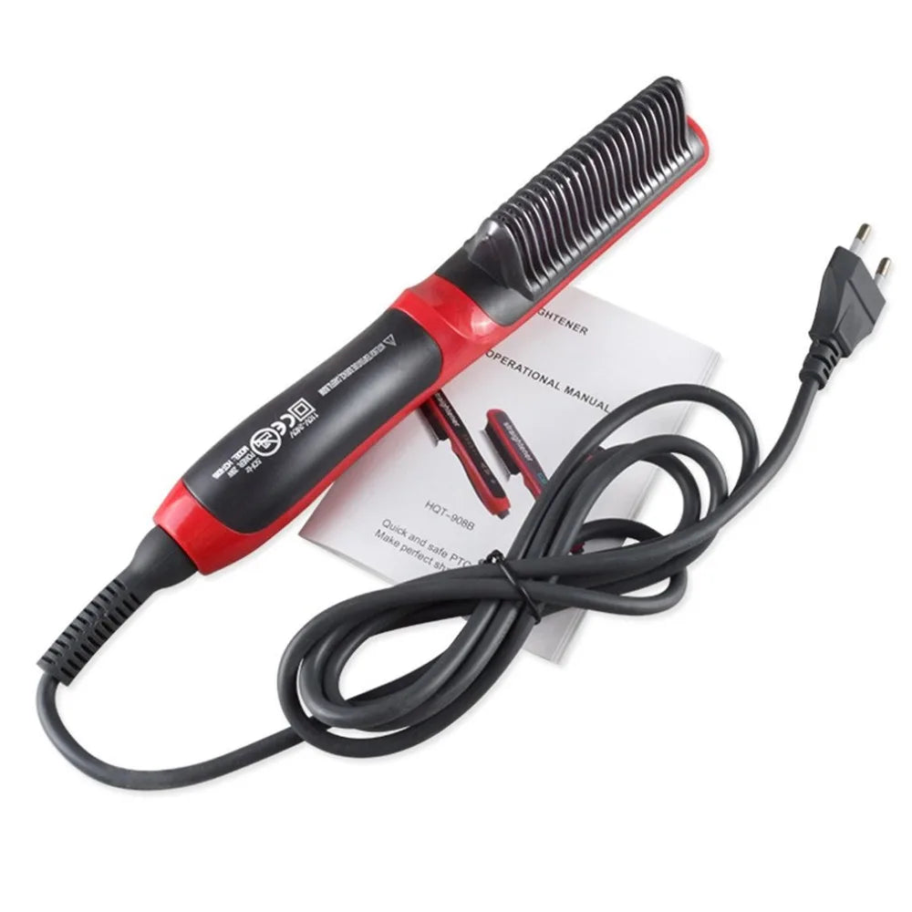Royallure Professional Hair Straightening Brush with Adjustable Heat Settings for Shiny, Healthy Hair