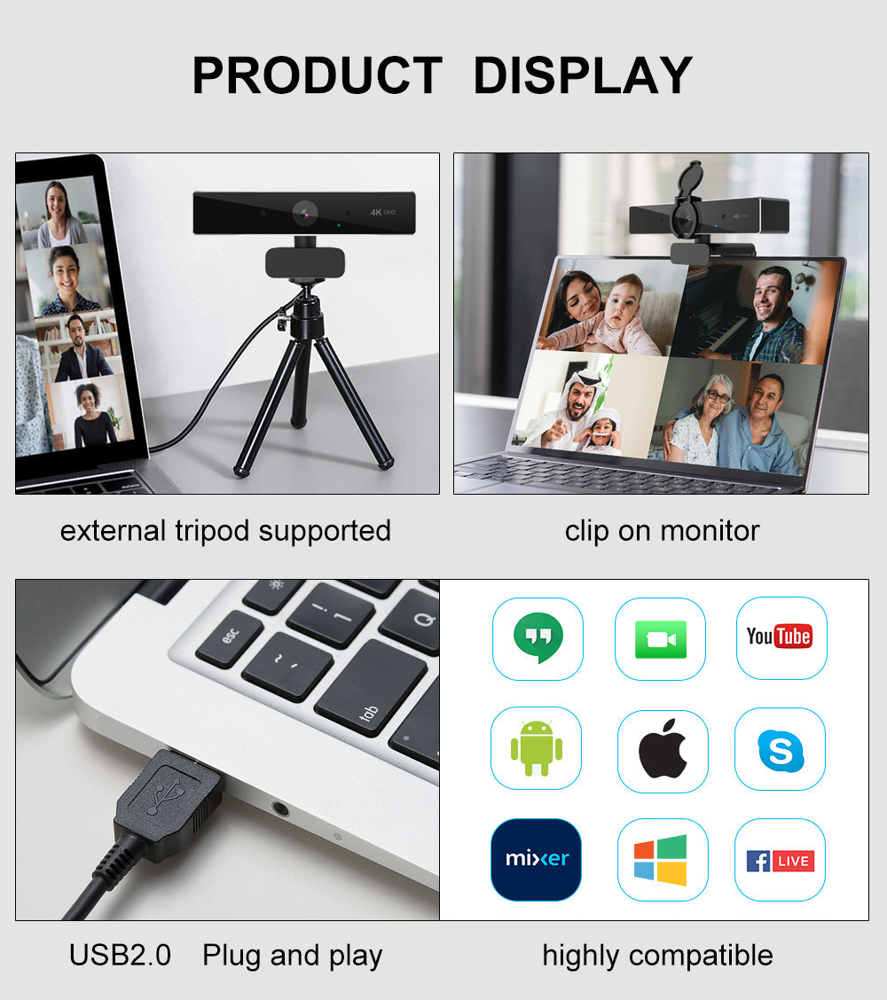Royaleva 4k Ultra High Resolution Webcam for Streaming