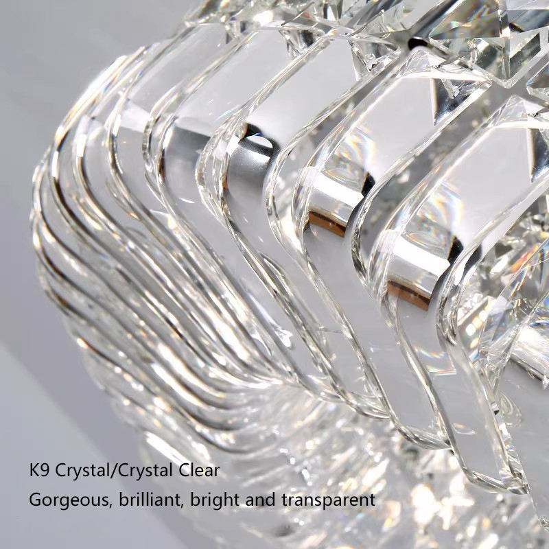 RoyaleGlow Luxury Crystal Ring Chandelier for Living Room & Dining Room Lighting