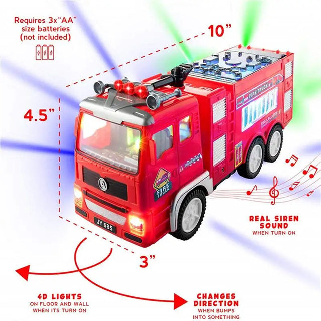 Royaleva Electric Fire Engine Toy With Lights For Children
