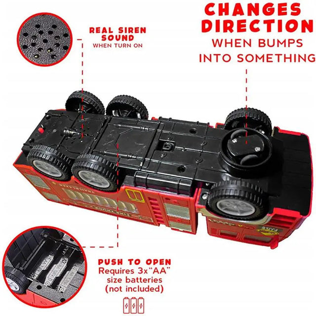 Royaleva Electric Fire Engine Toy With Lights For Children