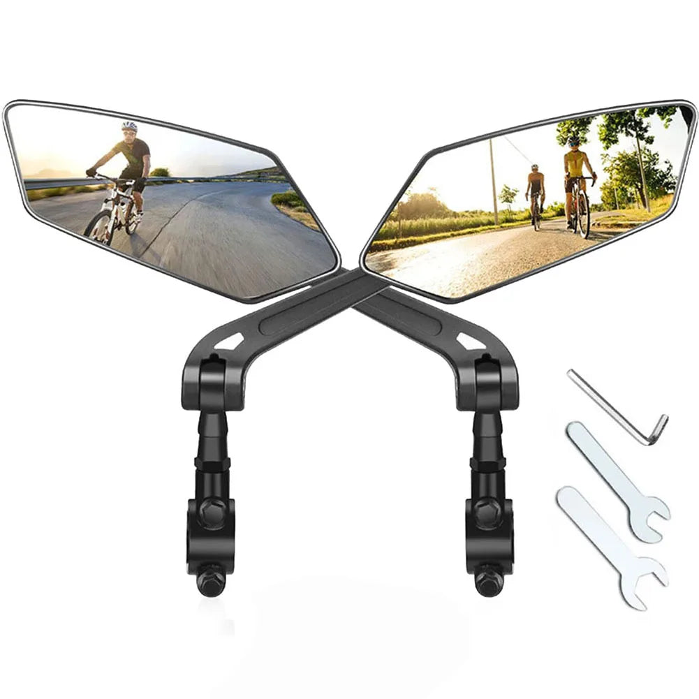 Luxora 2 Pack Bike Mirrors for Safe Riding and Clear Vision
