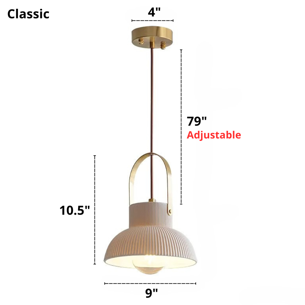 Japandi Style White Ceramic Pendant Lights 0
