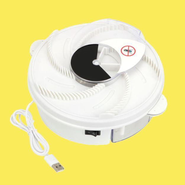 Rotating Electric Fly Trap With Silent Operation Fly And Mosquito Catcher For Indoor And Outdoor Use Durable ABS Material Easy To Clean Insect Trap With Bait Strips For Home Restaurant Or Bedroom