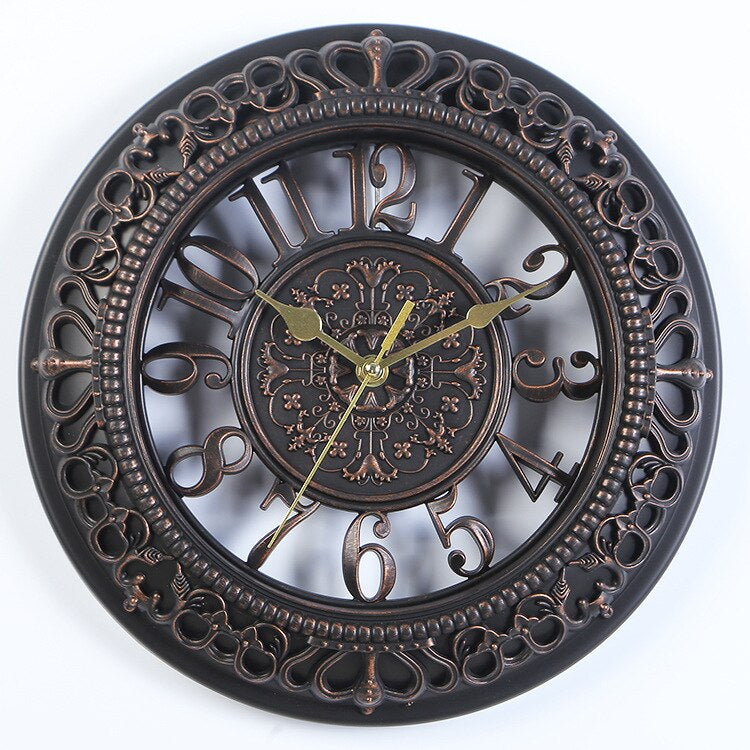 RoyaleGlow Antique Elegance Wall Clock in Four Colors