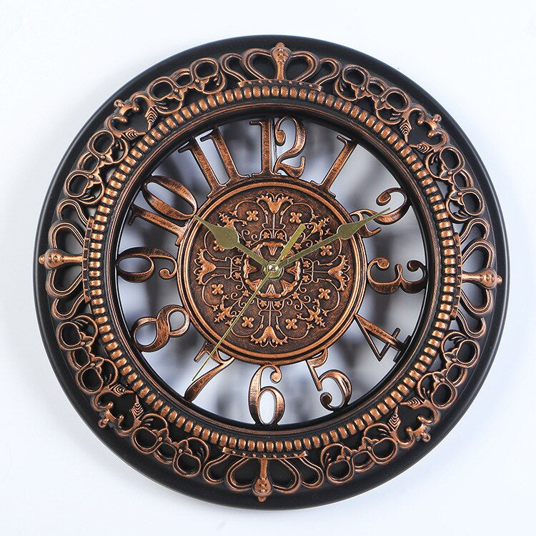 RoyaleGlow Antique Elegance Wall Clock in Four Colors
