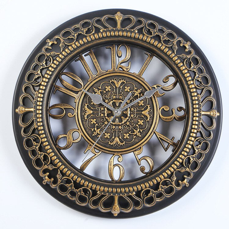 RoyaleGlow Antique Elegance Wall Clock in Four Colors